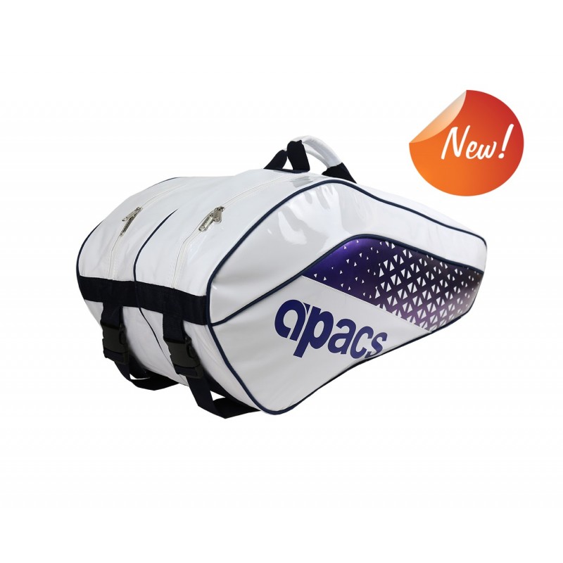 Apacs Deluxe Double Compartment Racket Bag D2803XL White/Blue